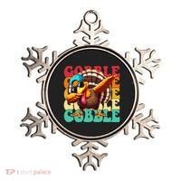 Gobble Cool Turkey Day Thanksgiving Retro Ornament thumb 0