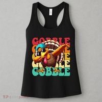 Gobble Cool Turkey Day Thanksgiving Retro Women's Tank Top thumb 3