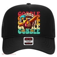 Gobble Cool Turkey Day Thanksgiving Retro Hat thumb 0