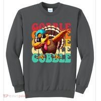 Gobble Cool Turkey Day Thanksgiving Retro Sweatshirt thumb 0