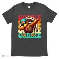 Gobble Cool Turkey Day Thanksgiving Retro T-Shirt thumb 0