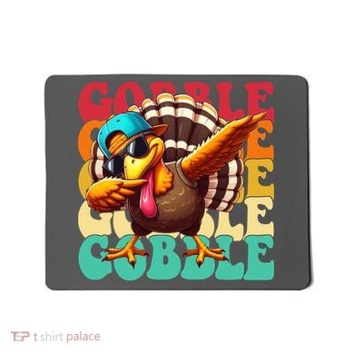 Gobble Cool Turkey Day Thanksgiving Retro Mousepad