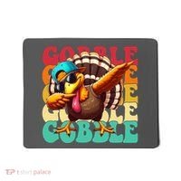 Gobble Cool Turkey Day Thanksgiving Retro Mousepad thumb 0