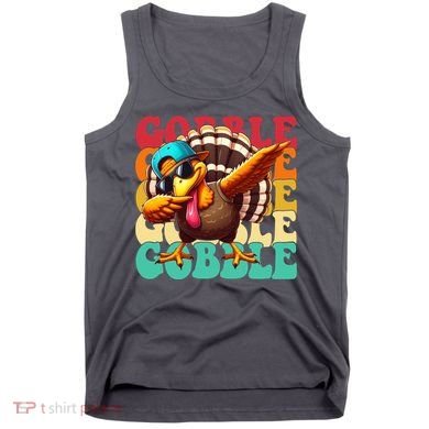 Gobble Cool Turkey Day Thanksgiving Retro Tank Top