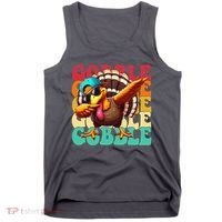 Gobble Cool Turkey Day Thanksgiving Retro Tank Top thumb 0