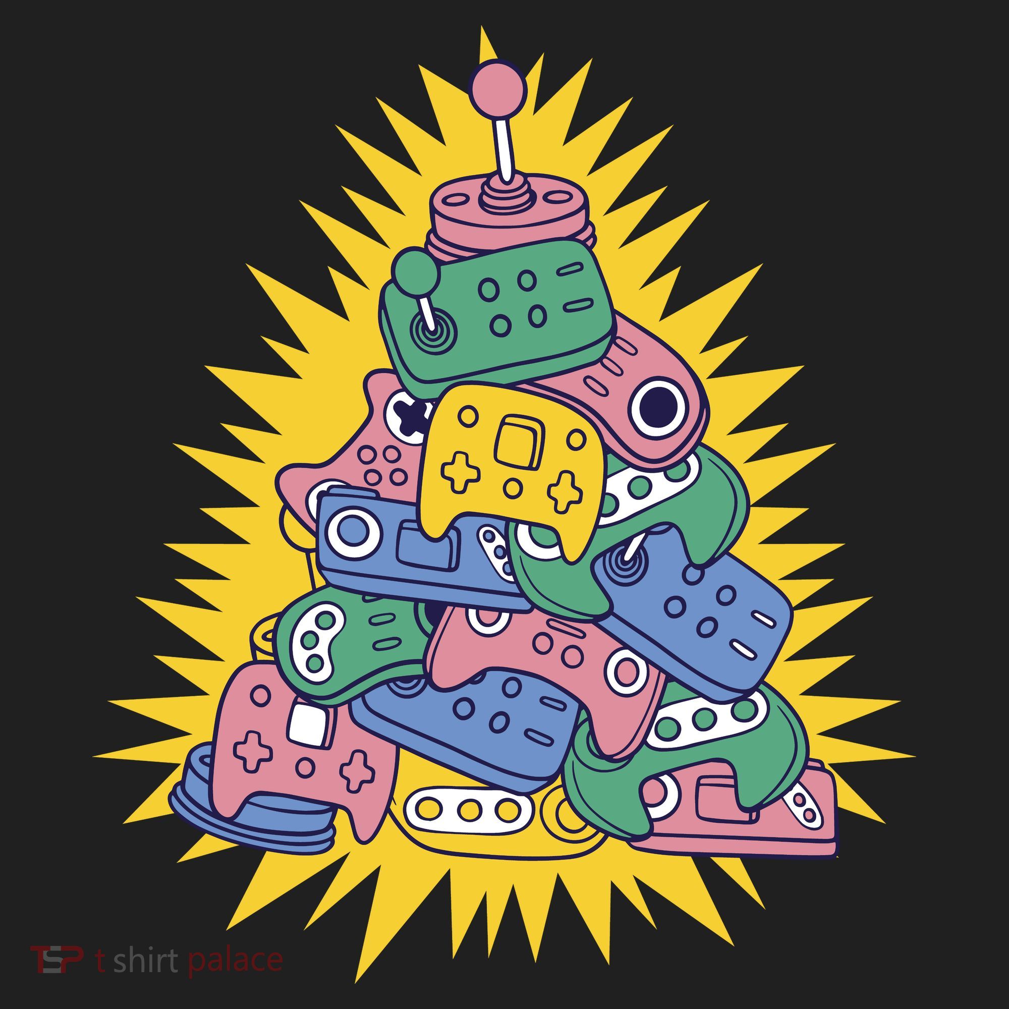 Gaming Christmas Tree Golf Towel