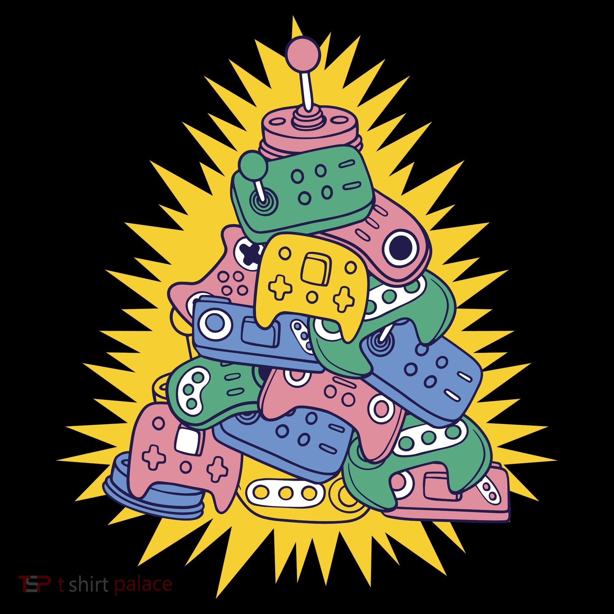 Gaming Christmas Tree Kids T-Shirt