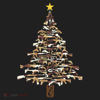 Guns Christmas Tree Camo Print Xmas Gift For Gun Lover TShirt Hat thumb 2