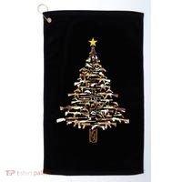 Guns Christmas Tree Camo Print Xmas Gift For Gun Lover TShirt Golf Towel thumb 0
