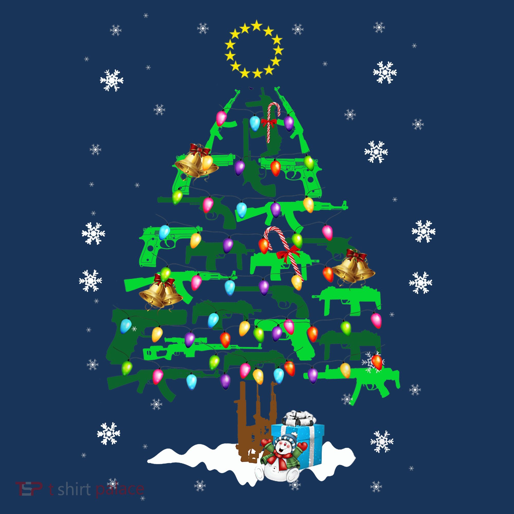 Guns Christmas Tree Ornament Xmas Lights Gifts Gun Lovers Mousepad