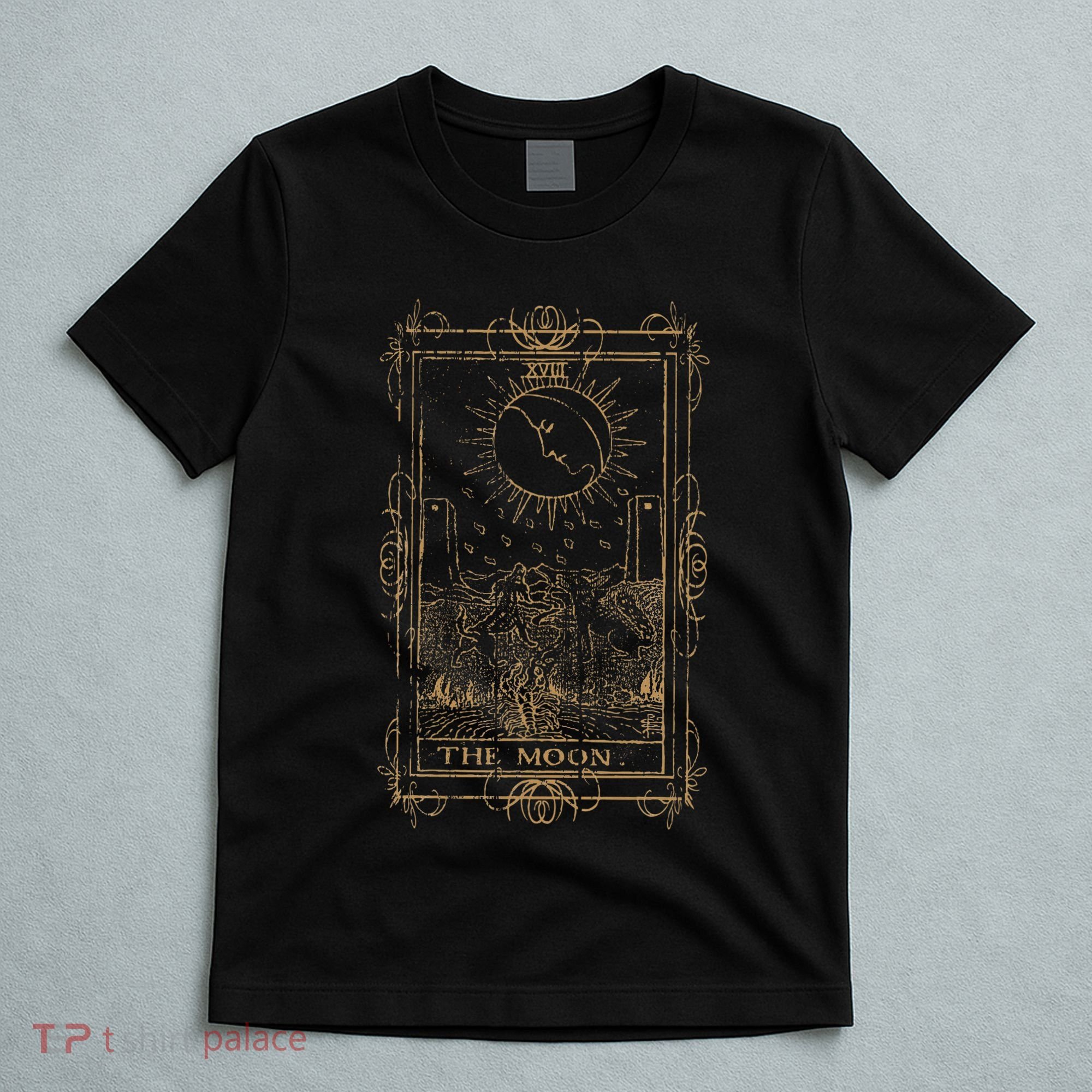 Goth Clothing Tarot Card The Moon Witchy Occult Clothes T-Shirt