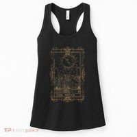 Goth Clothing Tarot Card The Moon Witchy Occult Clothes Women's Tank Top thumb 0
