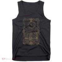 Goth Clothing Tarot Card The Moon Witchy Occult Clothes Tank Top thumb 0