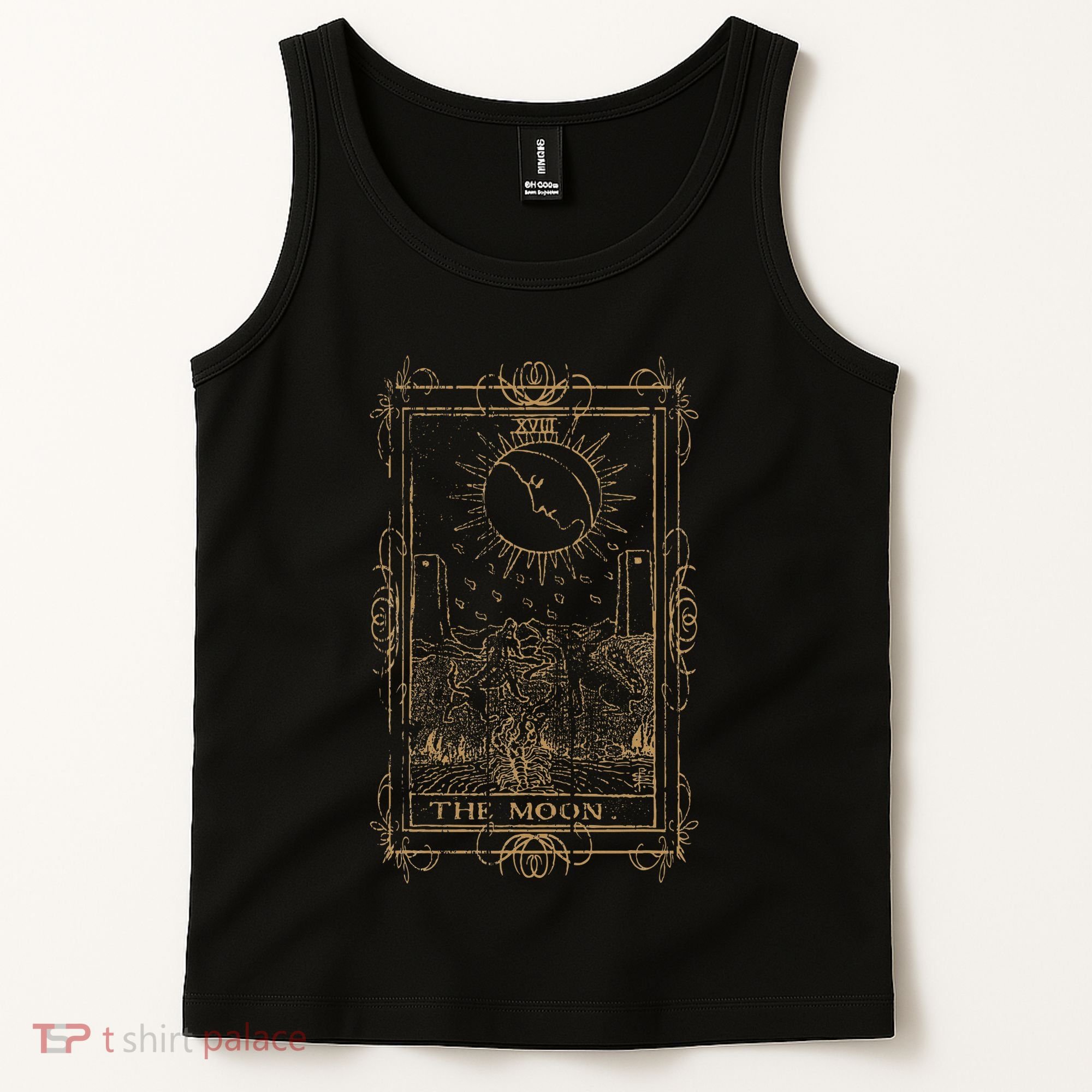 Goth Clothing Tarot Card The Moon Witchy Occult Clothes Tank Top