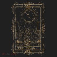 Goth Clothing Tarot Card The Moon Witchy Occult Clothes Golf Towel thumb 3