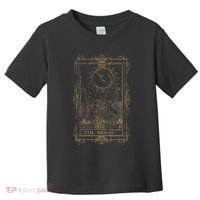 Goth Clothing Tarot Card The Moon Witchy Occult Clothes Toddler T-Shirt thumb 0