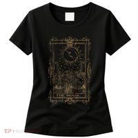 Goth Clothing Tarot Card The Moon Witchy Occult Clothes Women's T-Shirt thumb 0