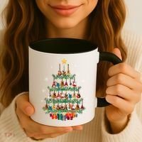 Guitar Christmas Tree Funny Merry Xmas Guitar Lover Player Gift Coffee Mug thumb 3