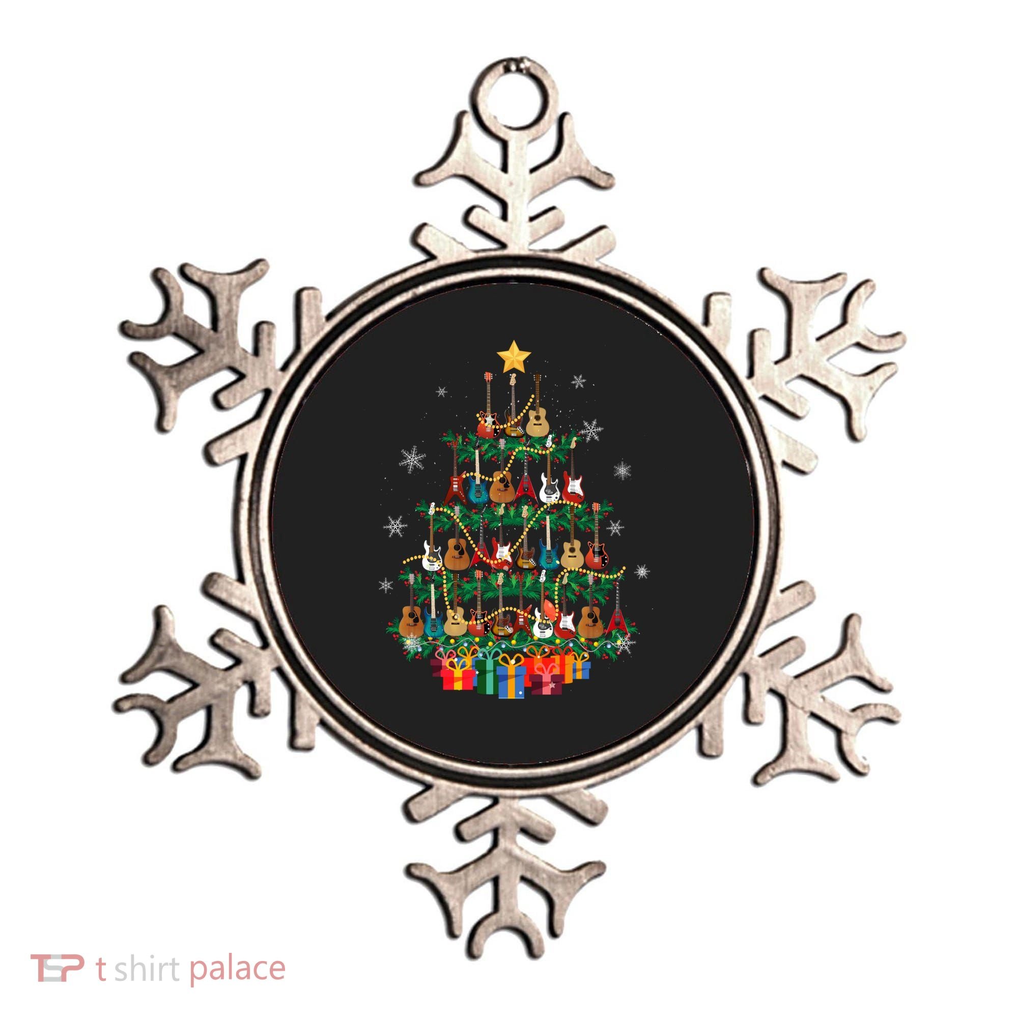 Guitar Christmas Tree Funny Merry Xmas Guitar Lover Player Gift Ornament