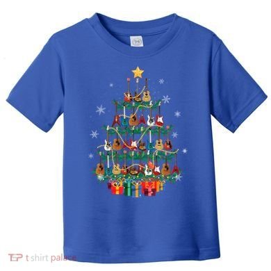 Guitar Christmas Tree Funny Merry Xmas Guitar Lover Player Gift Toddler T-Shirt