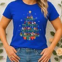 Guitar Christmas Tree Funny Merry Xmas Guitar Lover Player Gift Women's T-Shirt thumb 2