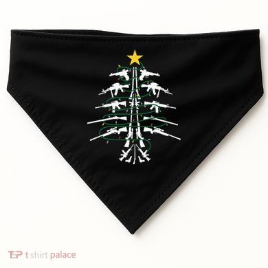 Guns Christmas Tree Xmas Veteran USA-Made Doggie Bandana