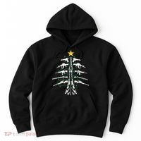 Guns Christmas Tree Xmas Veteran Hoodie thumb 0