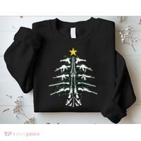 Guns Christmas Tree Xmas Veteran Sweatshirt thumb 2
