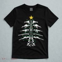 Guns Christmas Tree Xmas Veteran T-Shirt thumb 5
