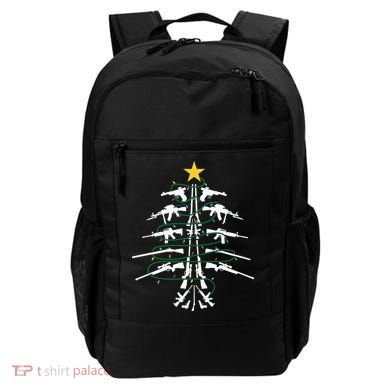 Guns Christmas Tree Xmas Veteran Backpack