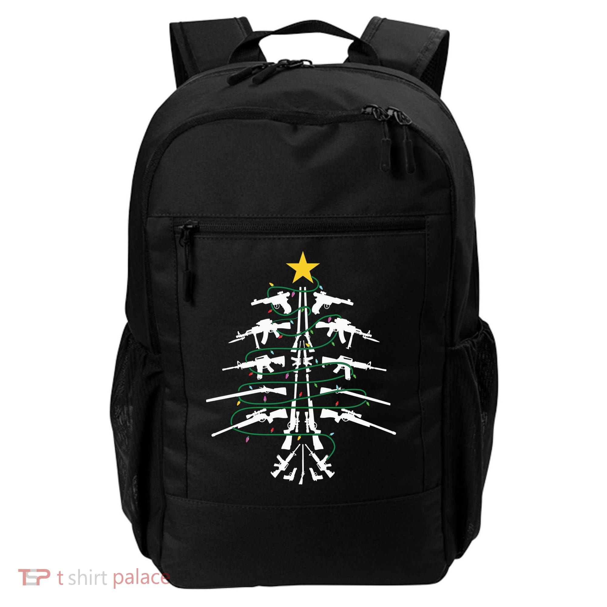 Guns Christmas Tree Xmas Veteran Backpack