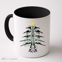 Guns Christmas Tree Xmas Veteran Coffee Mug thumb 0
