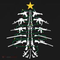 Guns Christmas Tree Xmas Veteran Coaster thumb 2