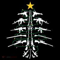 Guns Christmas Tree Xmas Veteran Women's Hoodie thumb 2