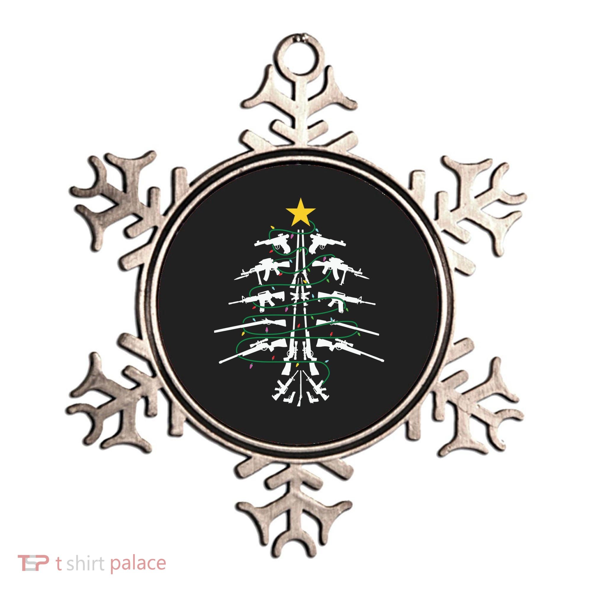Guns Christmas Tree Xmas Veteran Ornament