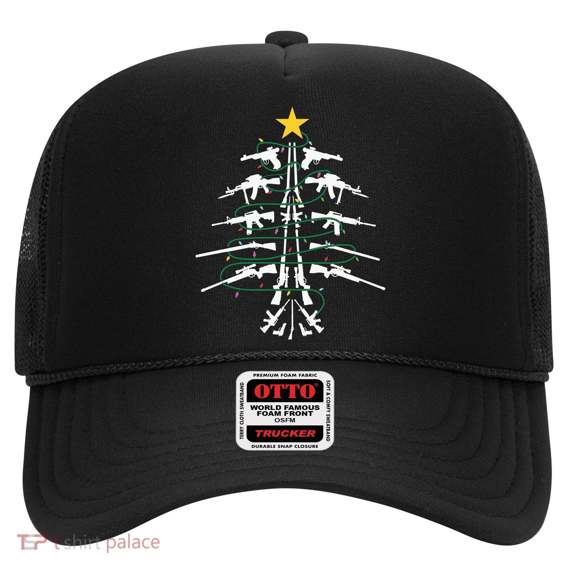 Guns Christmas Tree Xmas Veteran Hat
