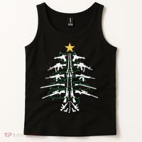 Guns Christmas Tree Xmas Veteran Tank Top thumb 2
