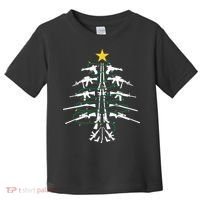 Guns Christmas Tree Xmas Veteran Toddler T-Shirt thumb 0