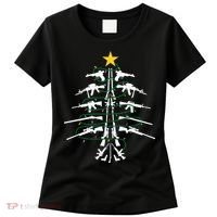 Guns Christmas Tree Xmas Veteran Women's T-Shirt thumb 0