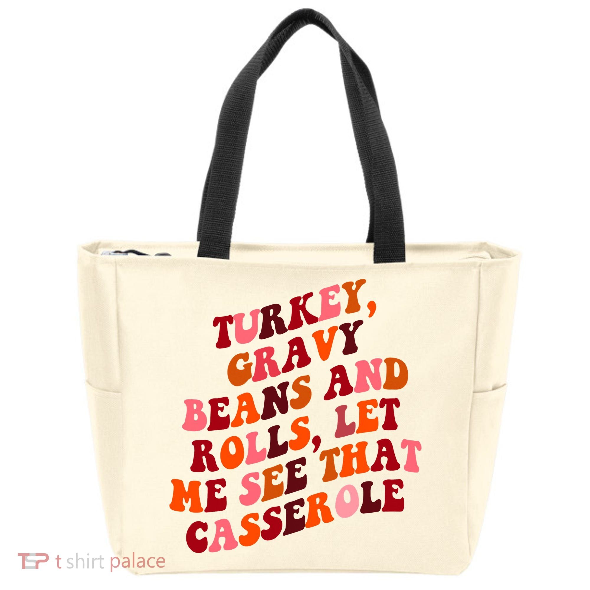 Groovy Cute Turkey Gravy Beans And Roll Thanksgiving Tote Bag
