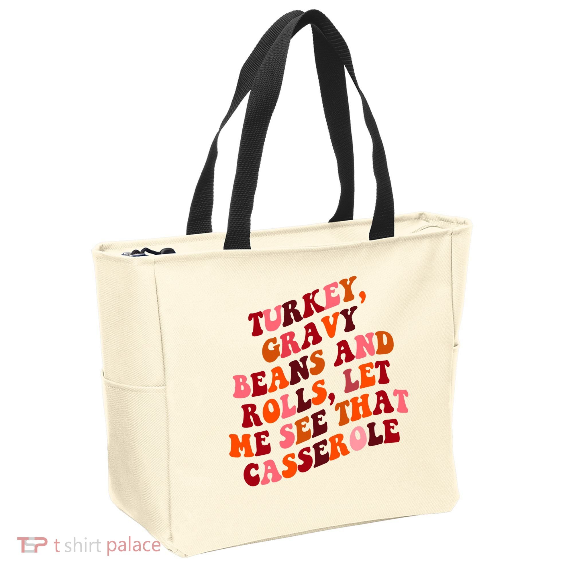 Groovy Cute Turkey Gravy Beans And Roll Thanksgiving Tote Bag