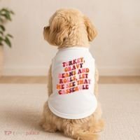 Groovy Cute Turkey Gravy Beans And Roll Thanksgiving Doggie Tank thumb 2