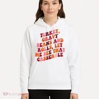 Groovy Cute Turkey Gravy Beans And Roll Thanksgiving Hoodie thumb 5