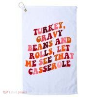 Groovy Cute Turkey Gravy Beans And Roll Thanksgiving Golf Towel thumb 0