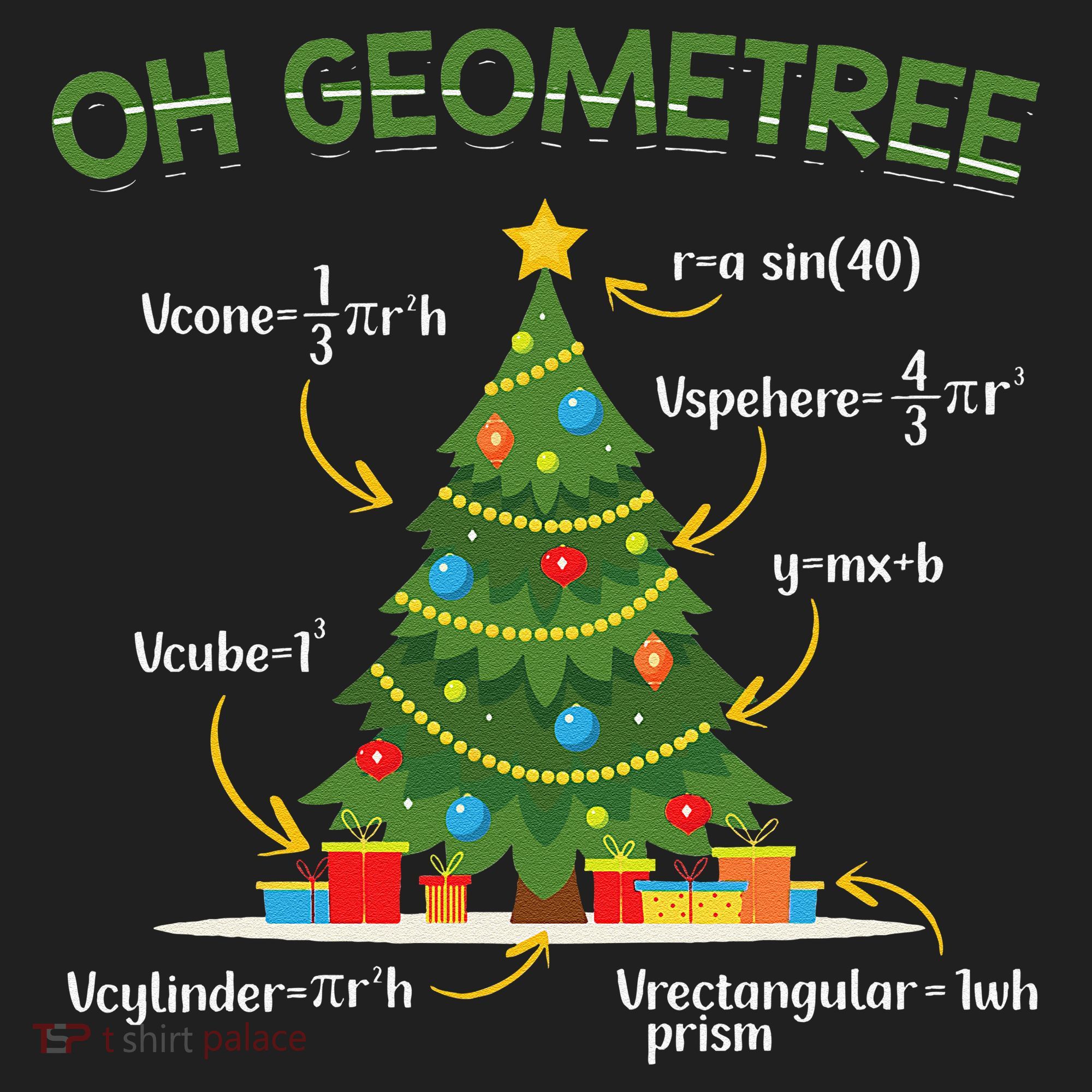 Geometree Christmas Tree Math Lover Mathematician Christmas Women's Sweatshirt