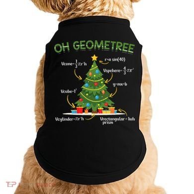 Geometree Christmas Tree Math Lover Mathematician Christmas Doggie Tank