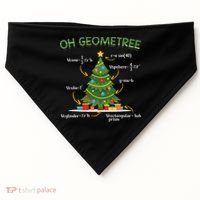 Geometree Christmas Tree Math Lover Mathematician Christmas USA-Made Doggie Bandana thumb 0