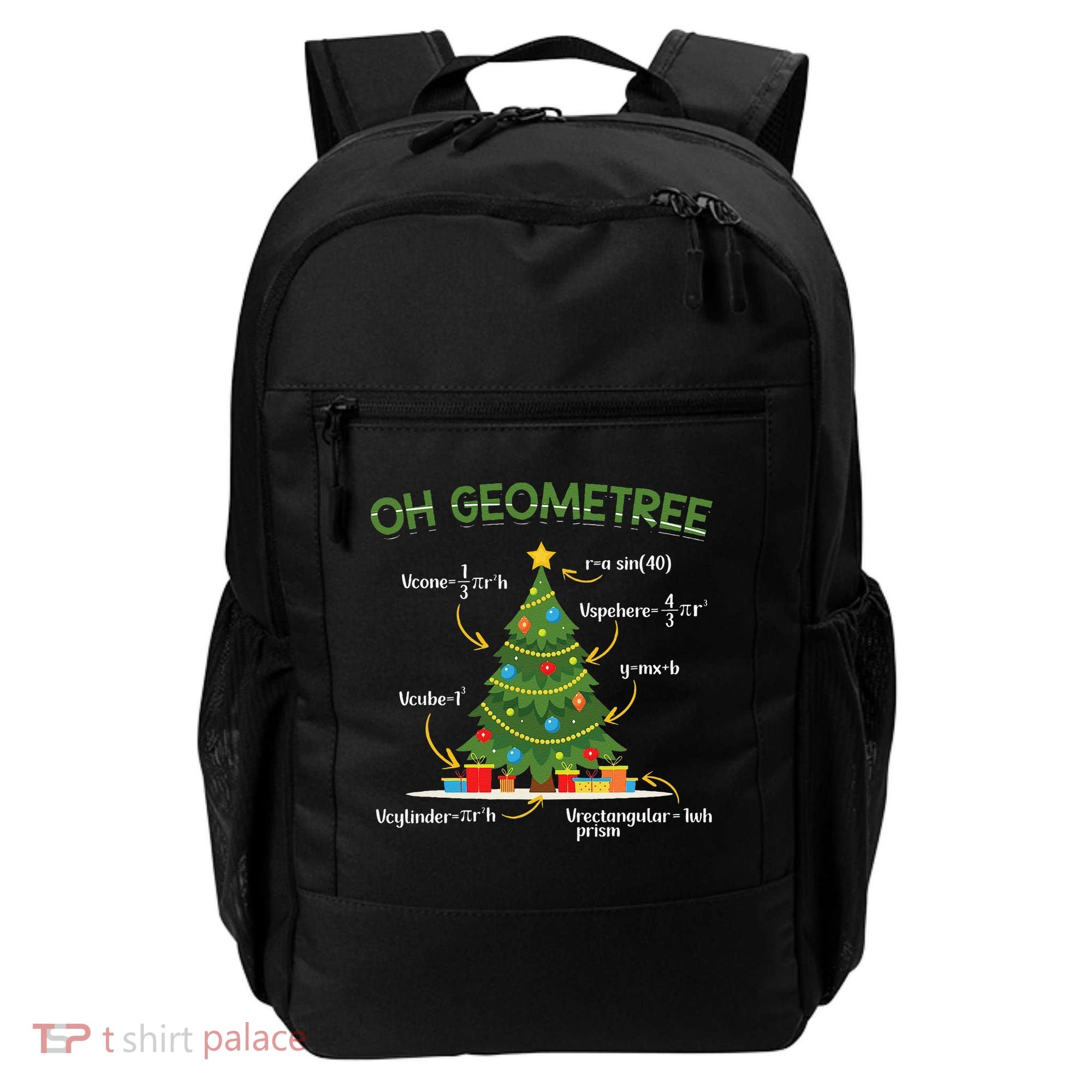 Geometree Christmas Tree Math Lover Mathematician Christmas Backpack