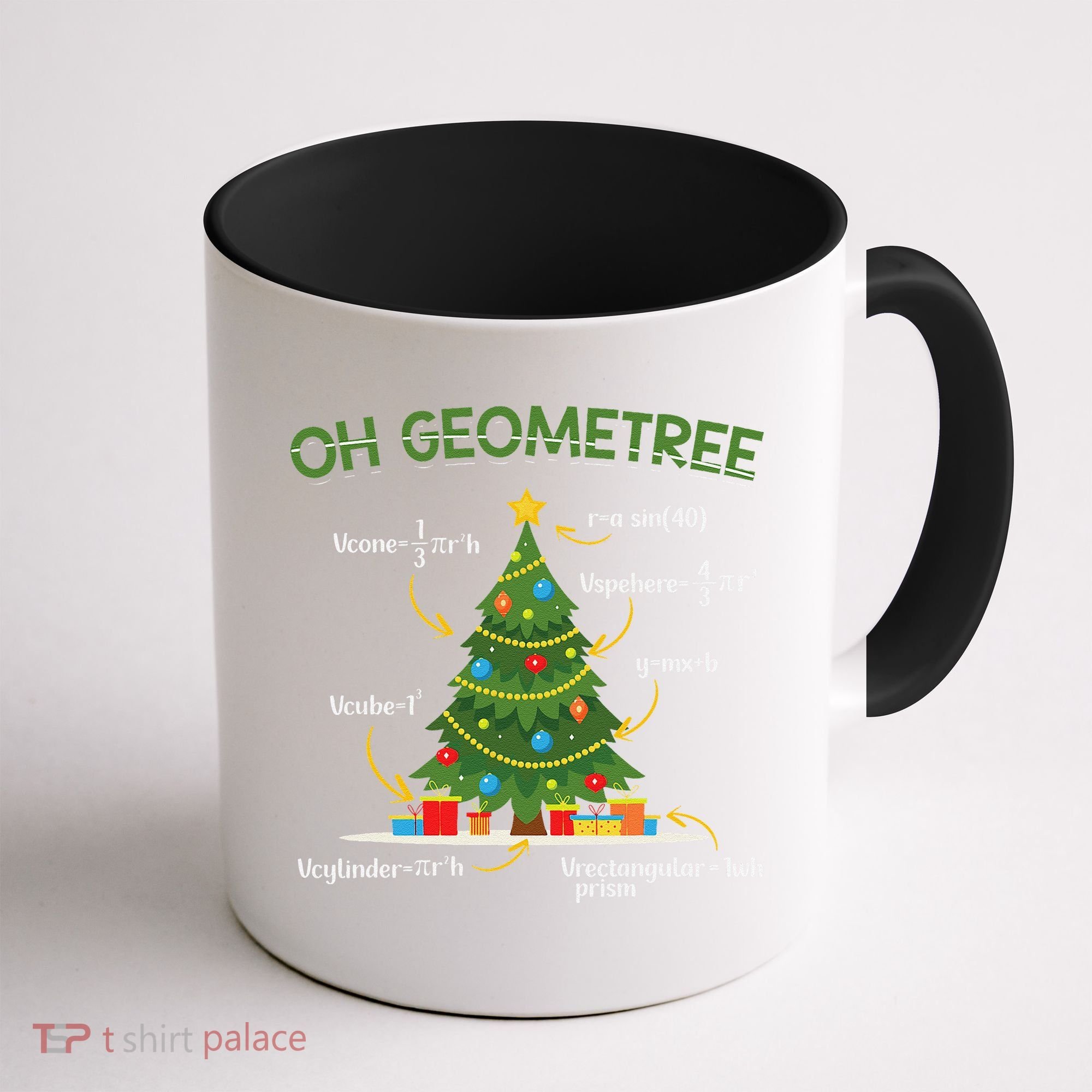 Geometree Christmas Tree Math Lover Mathematician Christmas Coffee Mug