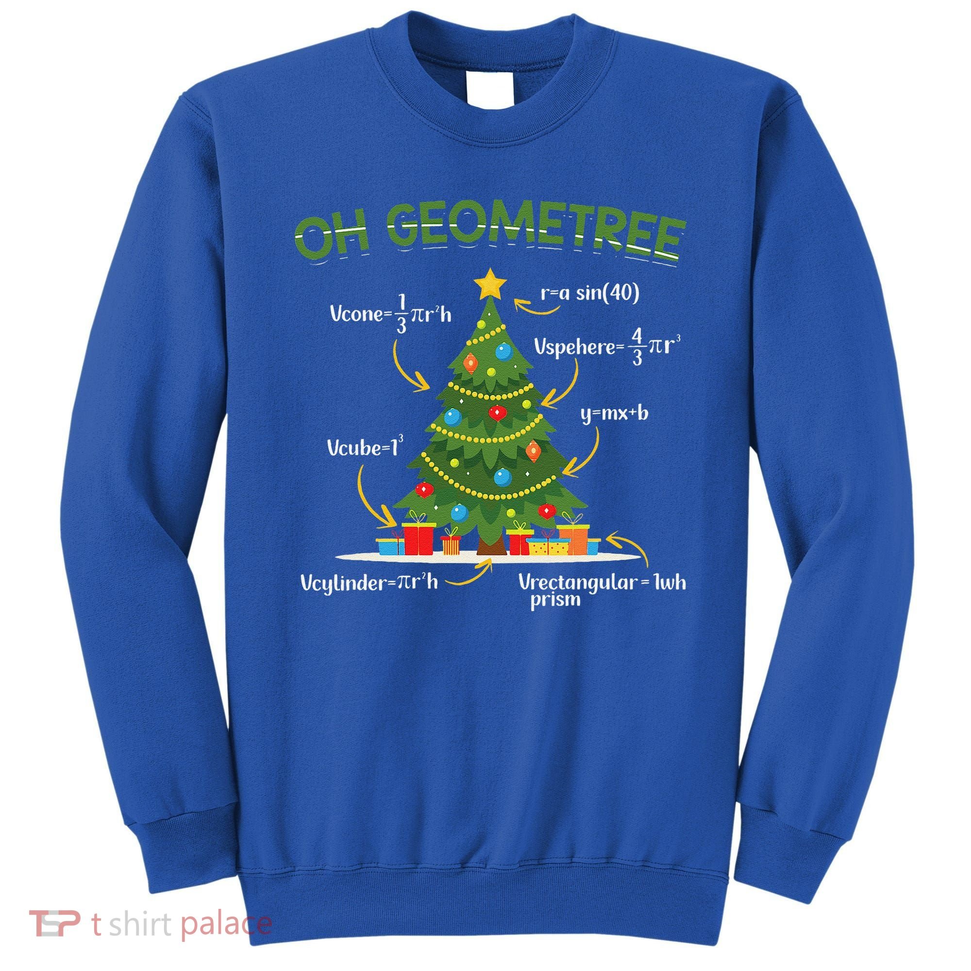 Geometree Christmas Tree Math Lover Mathematician Christmas Sweatshirt